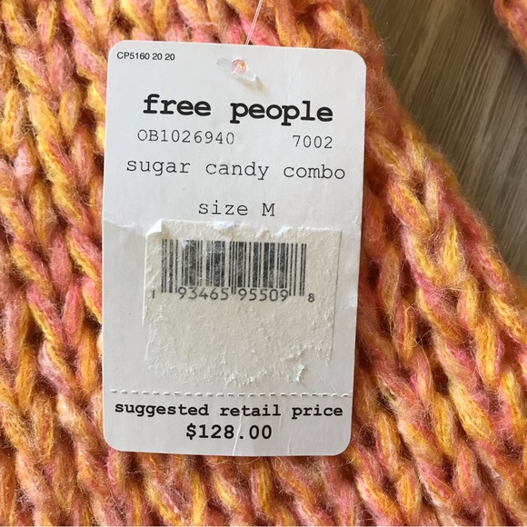 Free People Med Hometown Cardigan Grannycore Coastal Grandma Bright Color Cozy - Picture 4 of 9